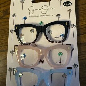 Jessica Simpson Premium Reading Glass Collection - Black, Pink, Blue